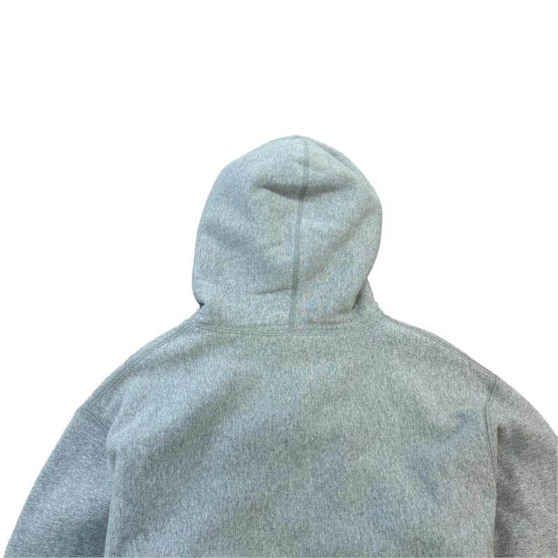 Men's Box Cross Logo Hoodie Grey Size M