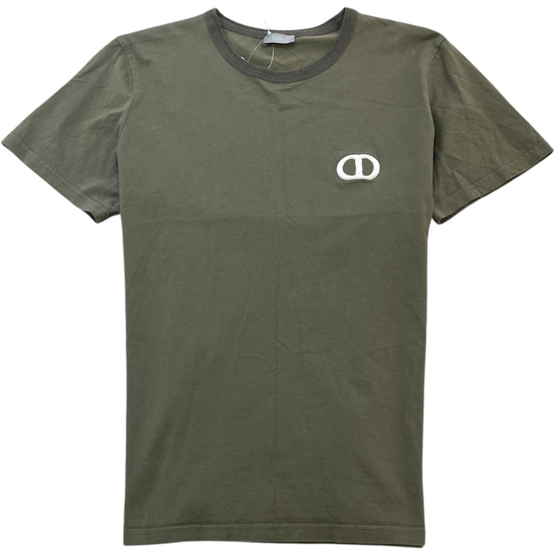 Men's CD Icon Embroidery T-Shirt Khaki Size XXL