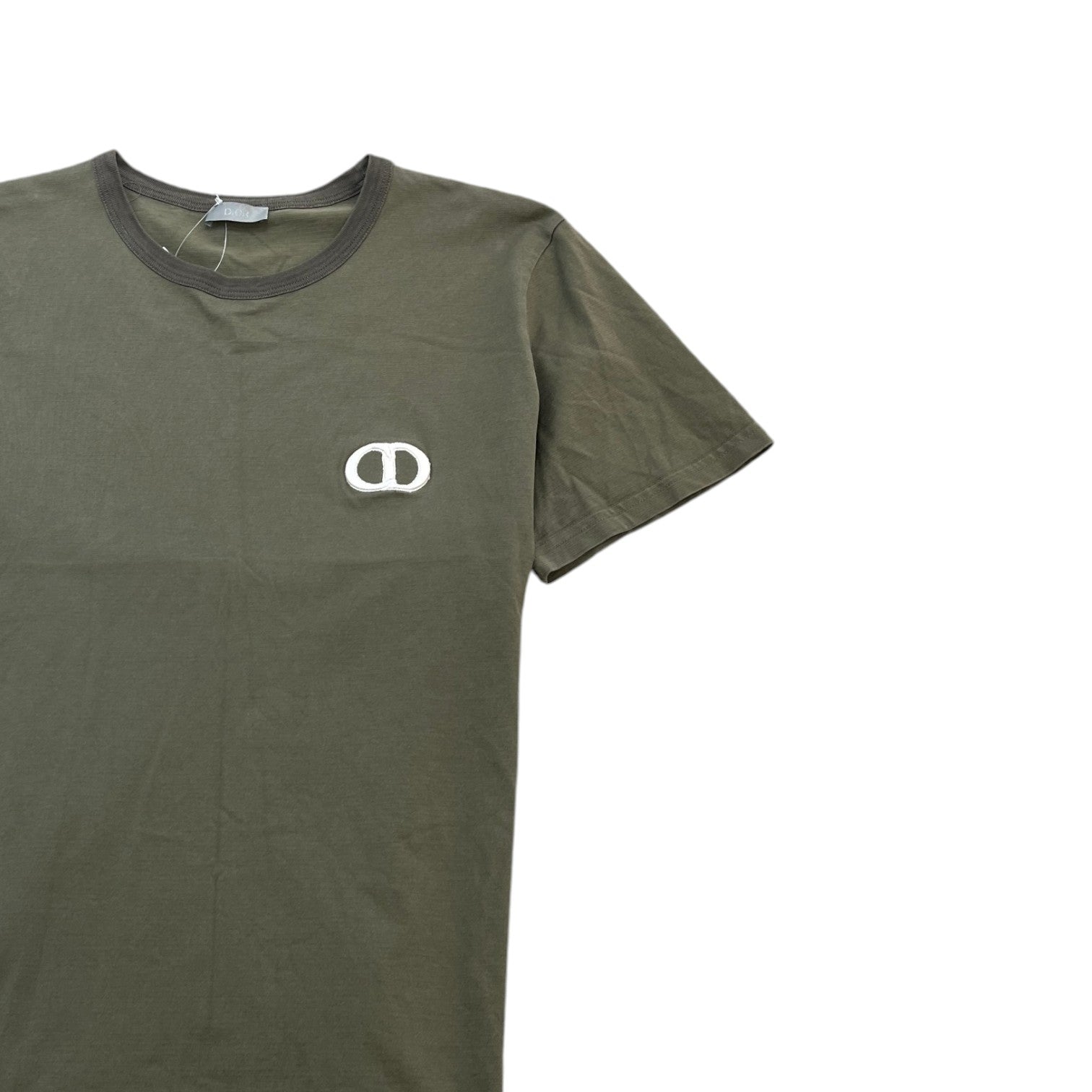 Men's CD Icon Embroidery T-Shirt Khaki Size XXL - Photo 3