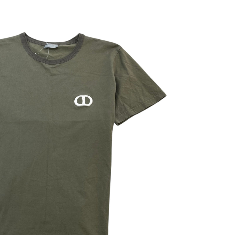 Men's CD Icon Embroidery T-Shirt Khaki Size XXL