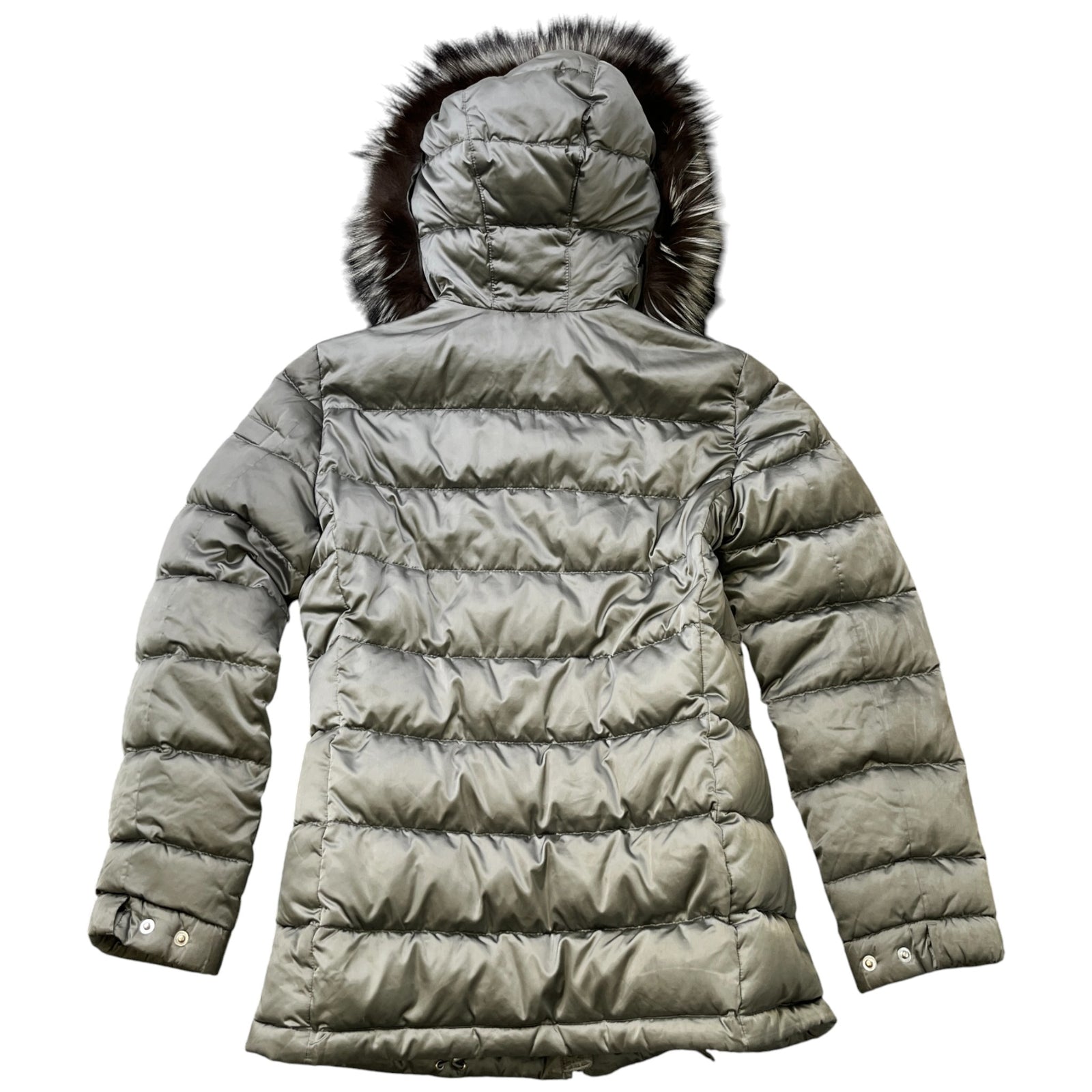 Women's Plaque Logo Down Jacket Grey Size IT 40 / UK 8 - Photo 2