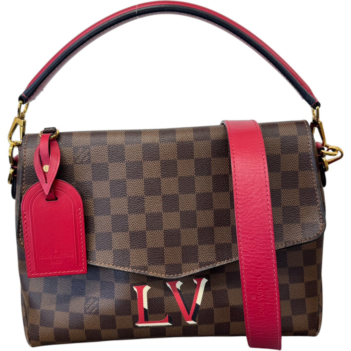 Women's Damier Ebene Beaubourg MM Handbag Brown - Photo 1