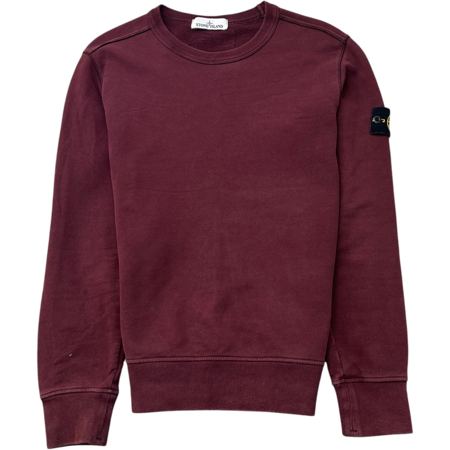 Men's Applique Logo Sweatshirt Burgundy Size S - Photo 1