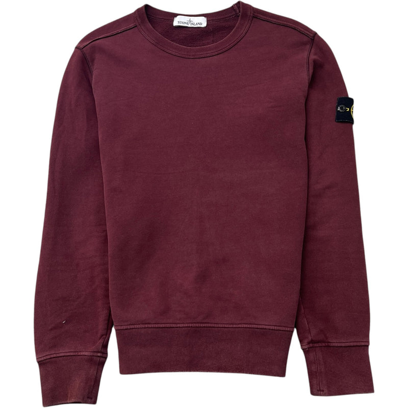 Men's Applique Logo Sweatshirt Burgundy Size S