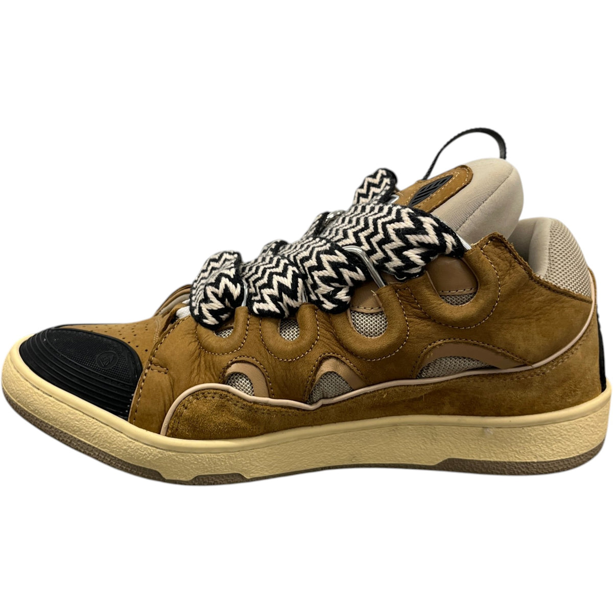 Men's Oversized Curb Low Trainers Brown Size UK 9 / EU 43 - Photo 3
