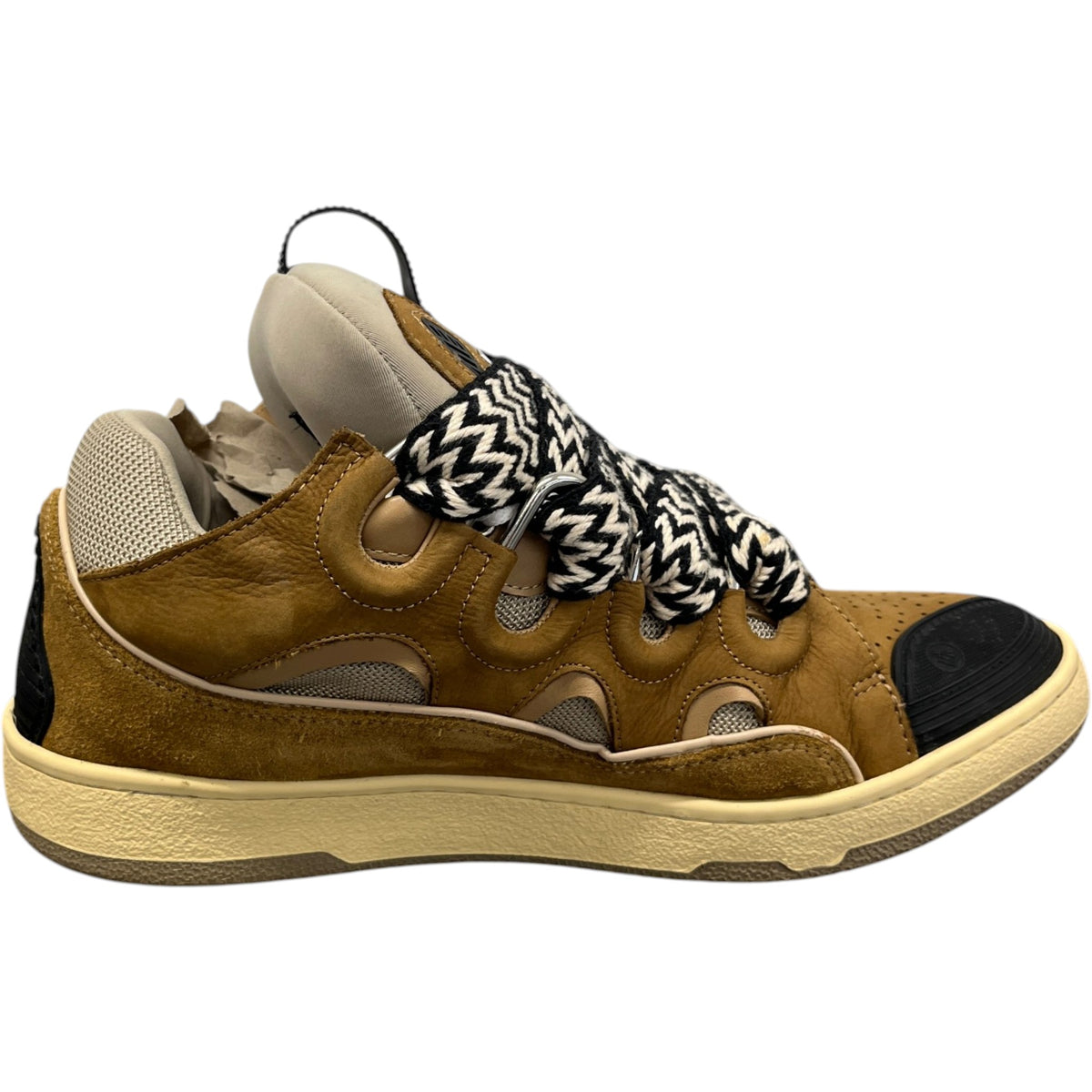 Men's Oversized Curb Low Trainers Brown Size UK 9 / EU 43 - Photo 4