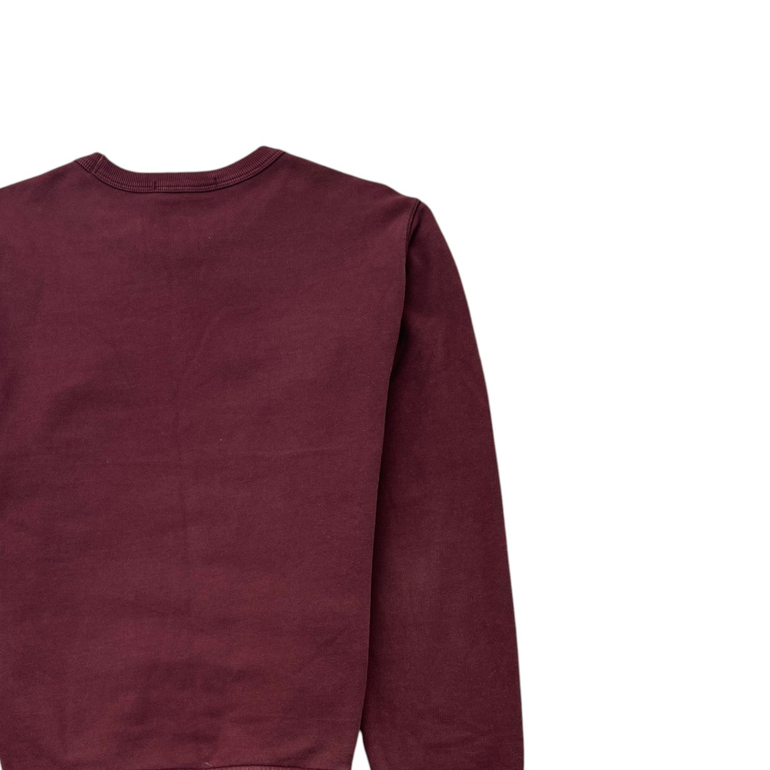 Men's Applique Logo Sweatshirt Burgundy Size S - Photo 4
