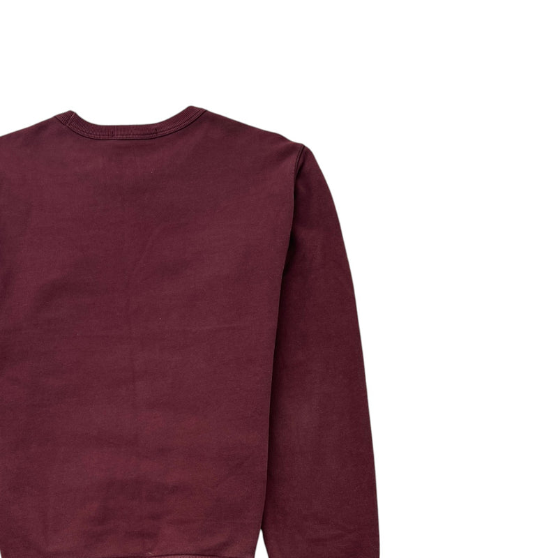 Men's Applique Logo Sweatshirt Burgundy Size S