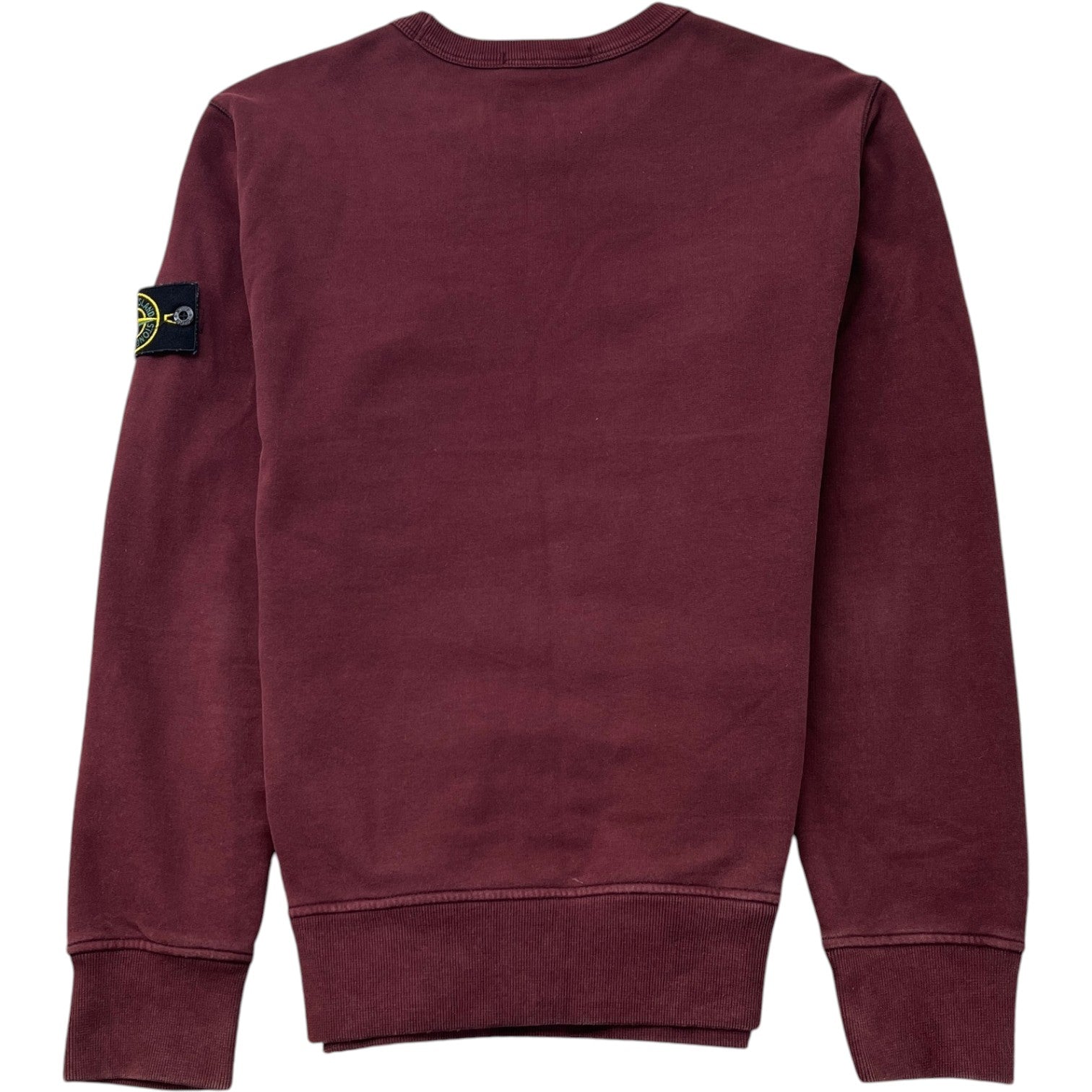 Men's Applique Logo Sweatshirt Burgundy Size S - Photo 2