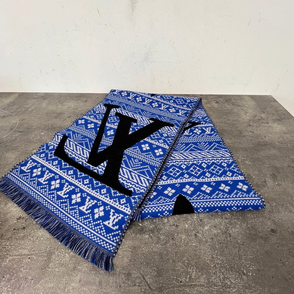 Men's Echarpe Monogram Two-Sided Scarf Black - Photo 6