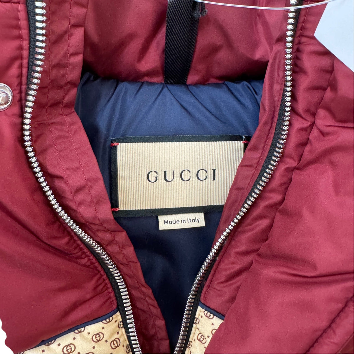 Women's GG Parachute Down Jacket Burgundy Size M / UK 10 - Photo 6