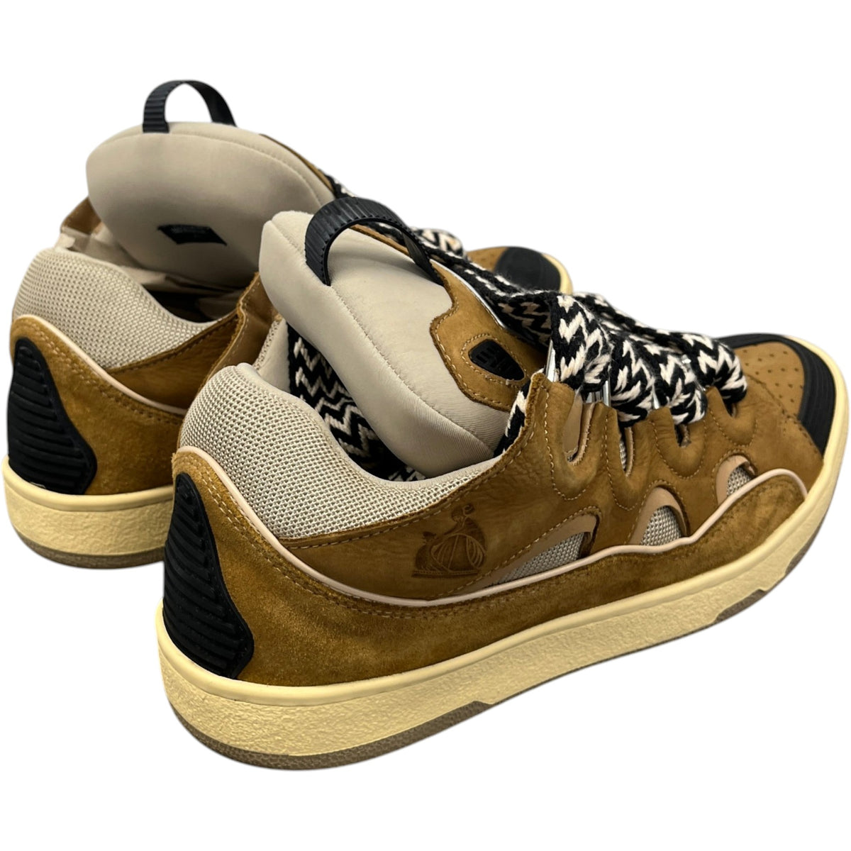 Men's Oversized Curb Low Trainers Brown Size UK 9 / EU 43 - Photo 7