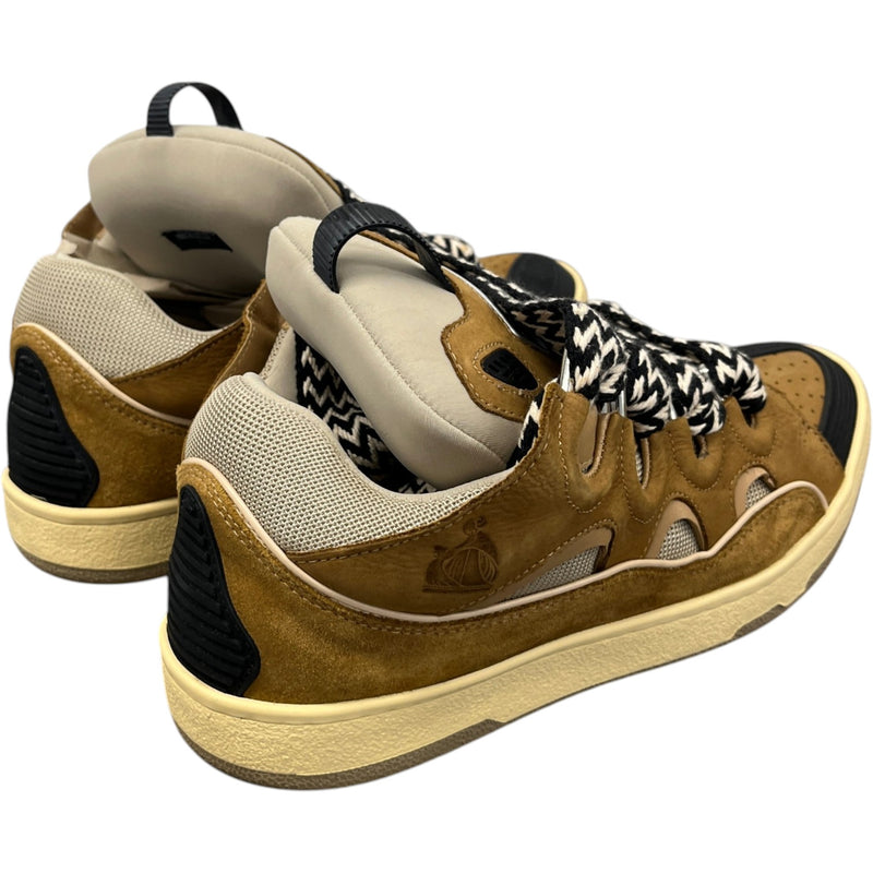 Men's Oversized Curb Low Trainers Brown Size UK 9 / EU 43