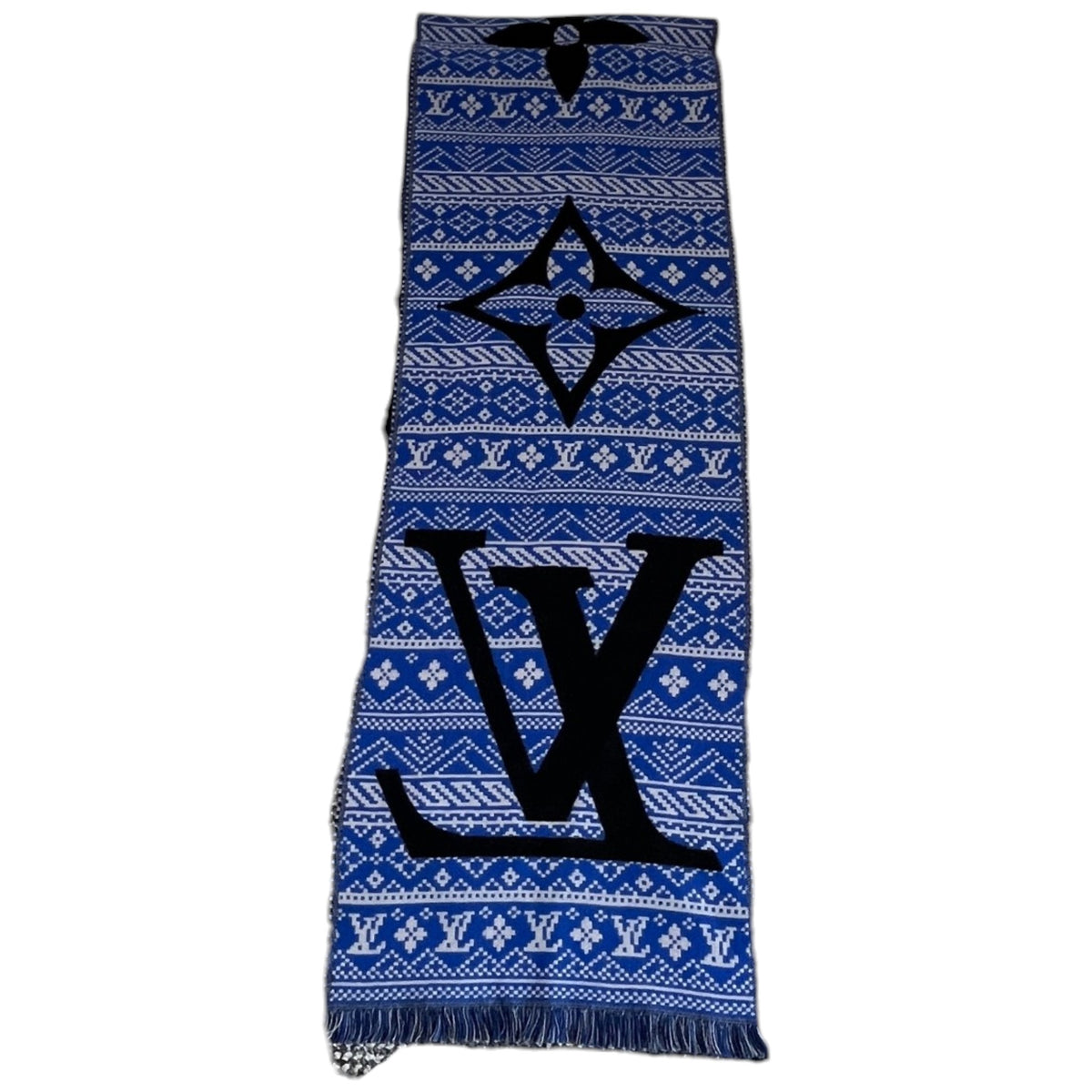 Men's Echarpe Monogram Two-Sided Scarf Black - Photo 2