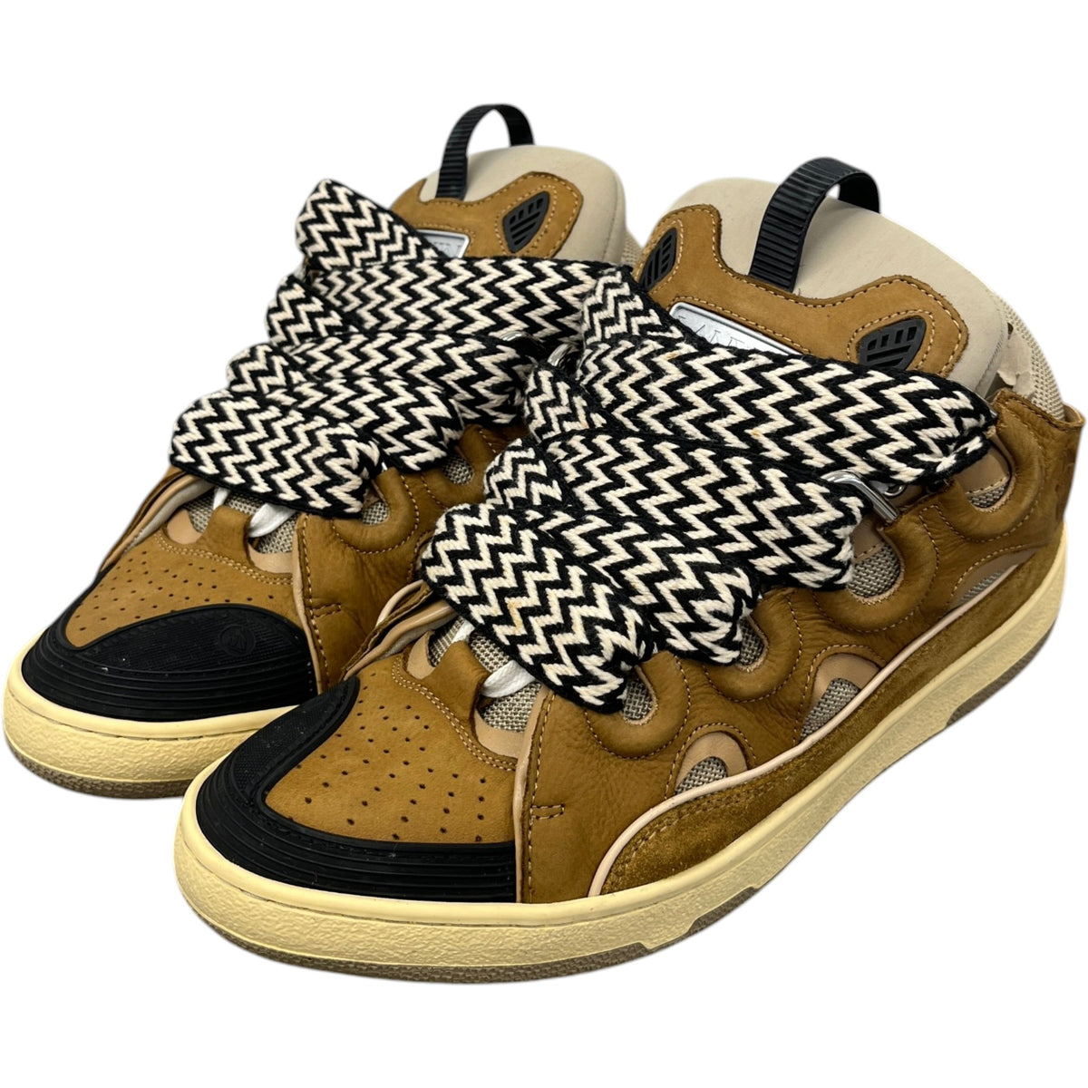 Men's Oversized Curb Low Trainers Brown Size UK 9 / EU 43 - Photo 8