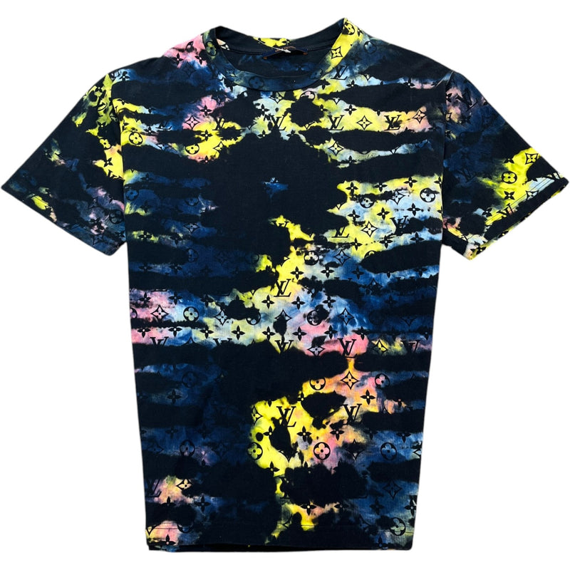 Men's Monogram Tie Dye T-Shirt Black Size L