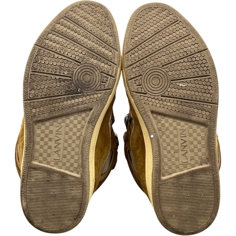 Men's Oversized Curb Low Trainers Brown Size UK 9 / EU 43