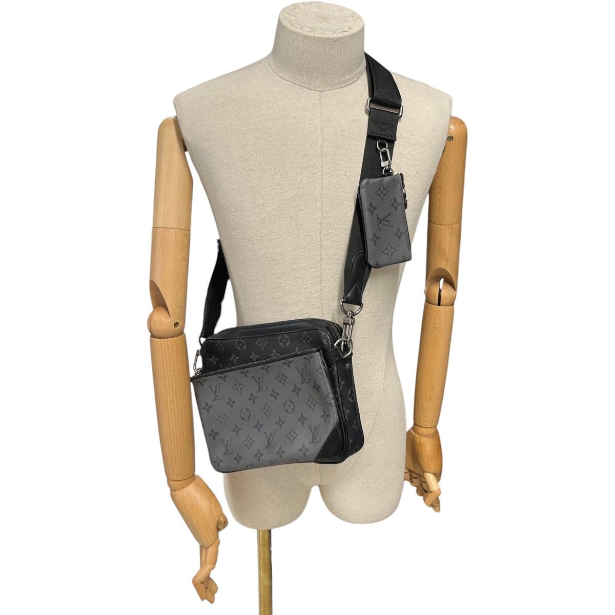 Men's Monogram Eclipse Trio Messenger Bag Black - Photo 2
