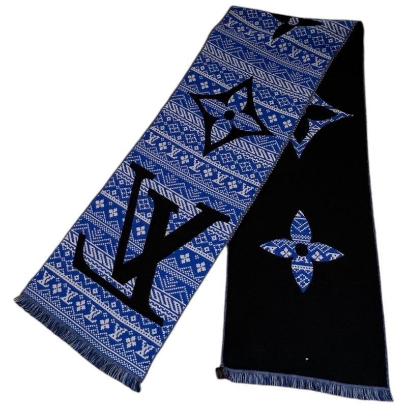 Men's Echarpe Monogram Two-Sided Scarf Black