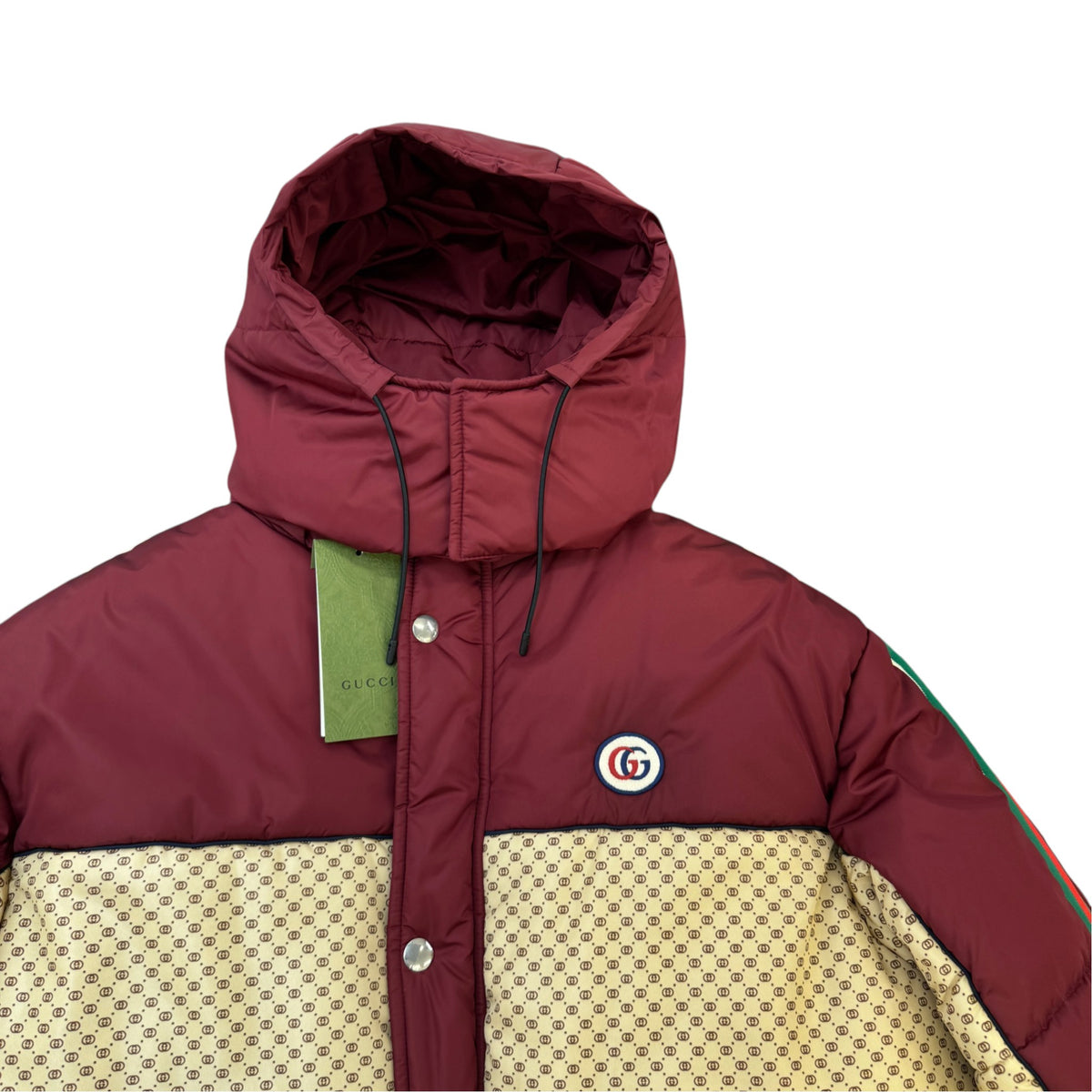 Women's GG Parachute Down Jacket Burgundy Size M / UK 10 - Photo 3