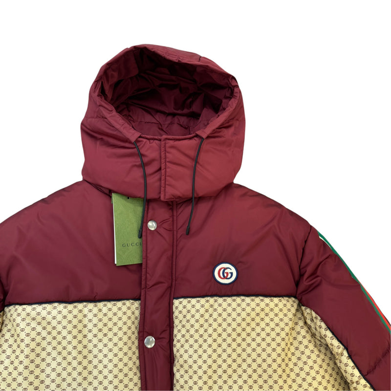 Women's GG Parachute Down Jacket Burgundy Size M / UK 10