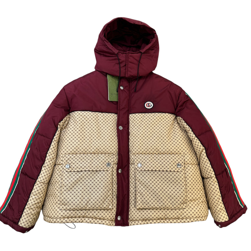 Women's GG Parachute Down Jacket Burgundy Size M / UK 10