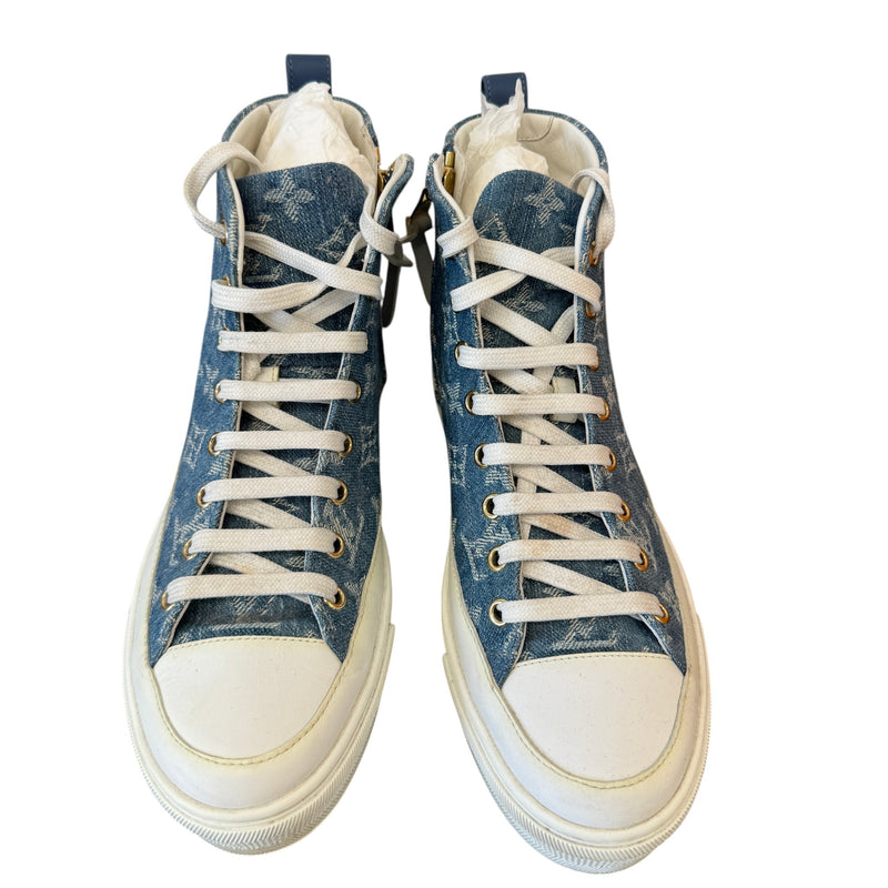Women's Monogram Stellar Denim High Trainers Blue Size EU 37.5 / UK 4.5
