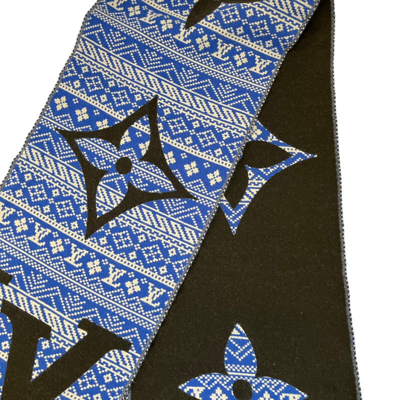 Men's Echarpe Monogram Two-Sided Scarf Black