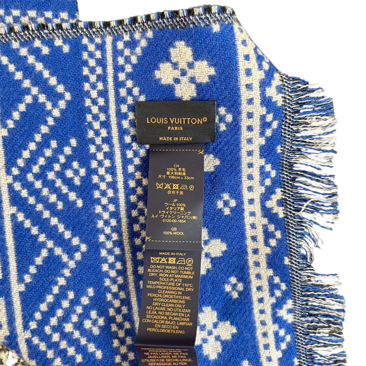 Men's Echarpe Monogram Two-Sided Scarf Black - Photo 5