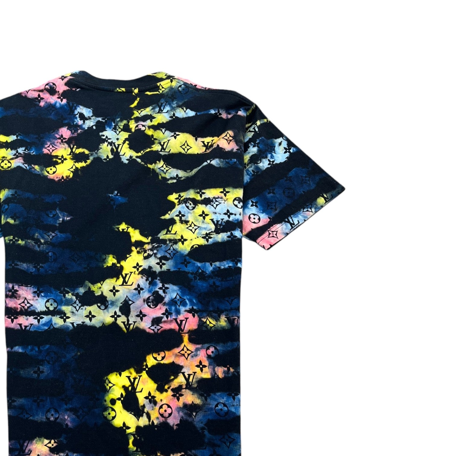 Men's Monogram Tie Dye T-Shirt Black Size L - Photo 4