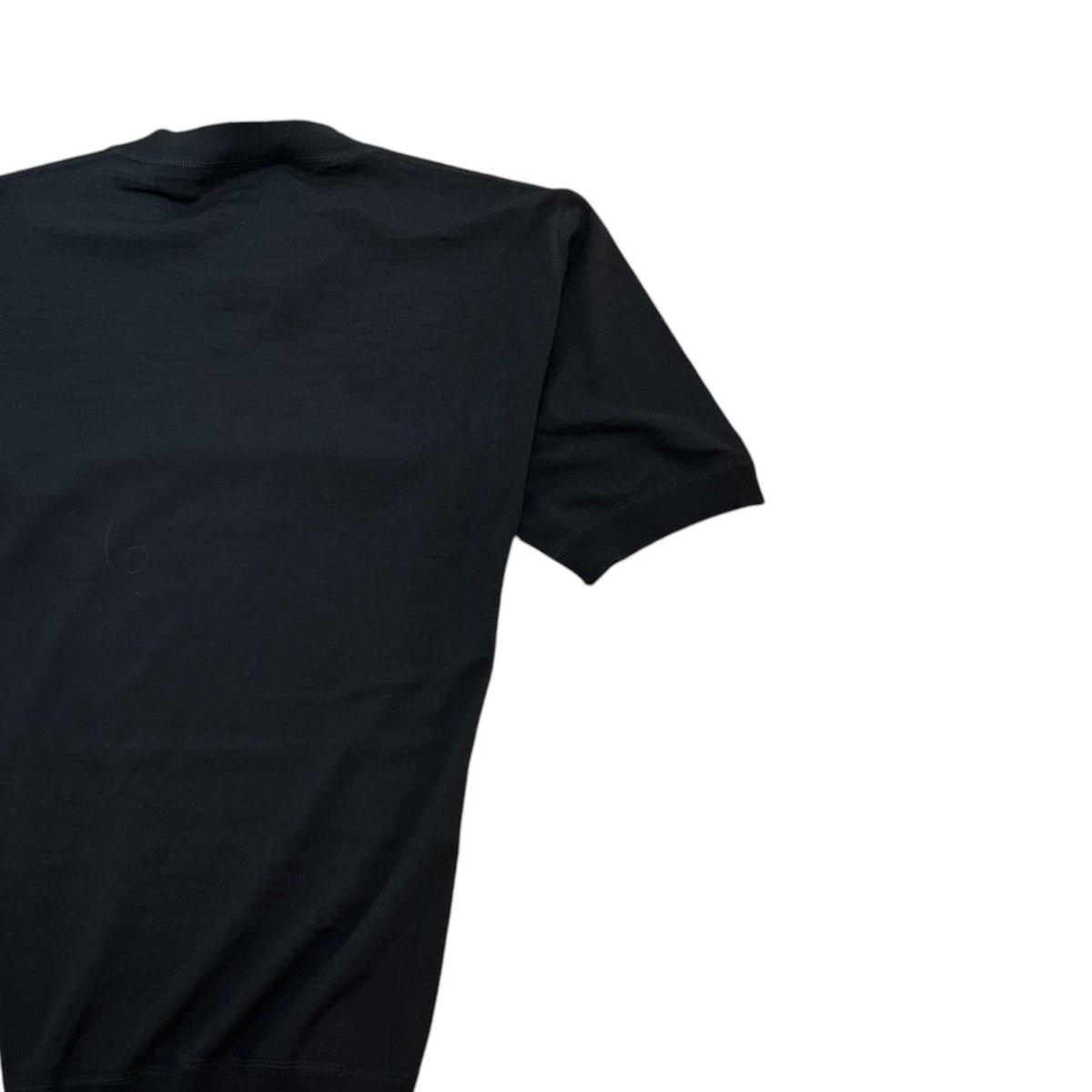 Men's Superfine Wool Logo T-Shirt Black Size L - Photo 4