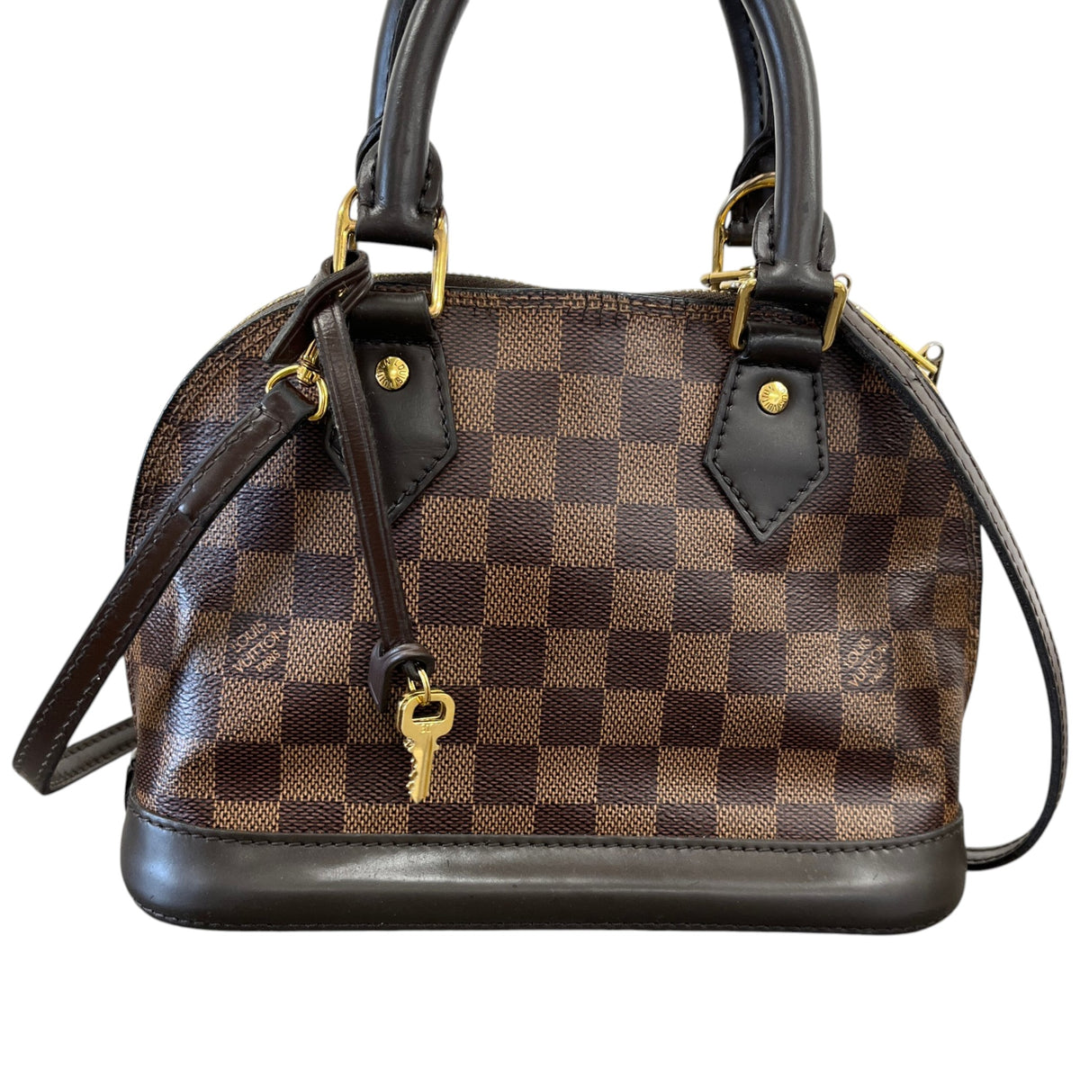 Women's Damier Ebene Alma BB Handbag Brown - Photo 3