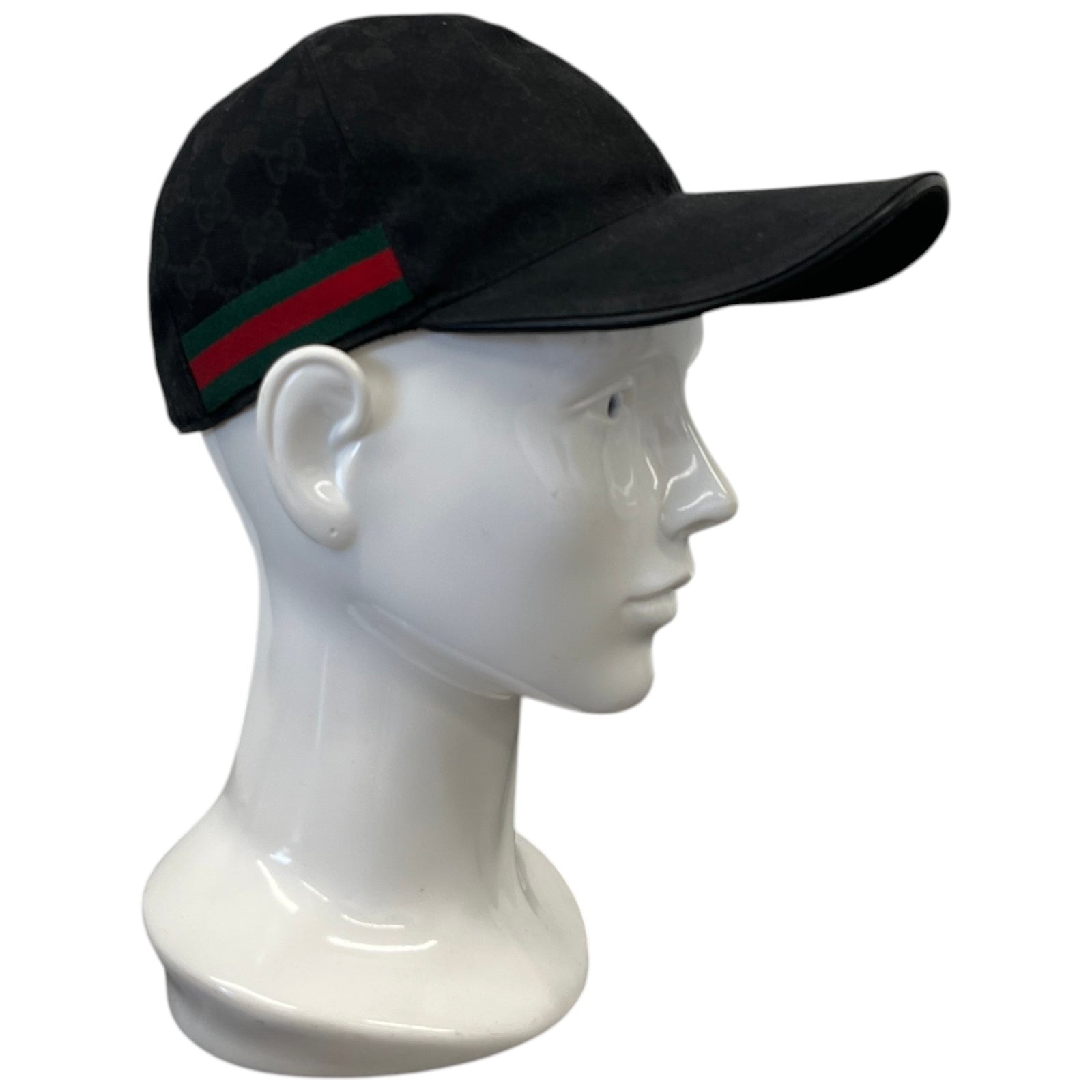 Men's Gg Supreme Web Cap Black Size S - Photo 3