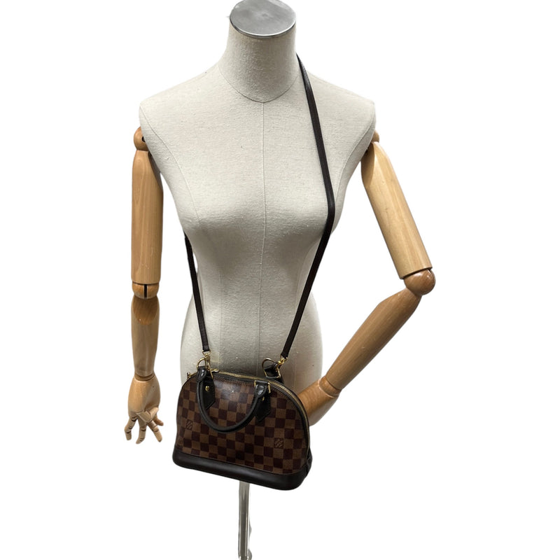 Women's Damier Ebene Alma BB Handbag Brown