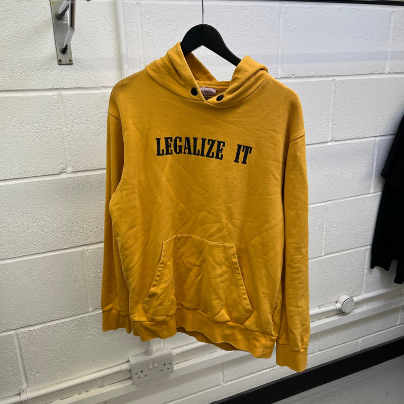 Men's Legalize It Hoodie Orange Size S