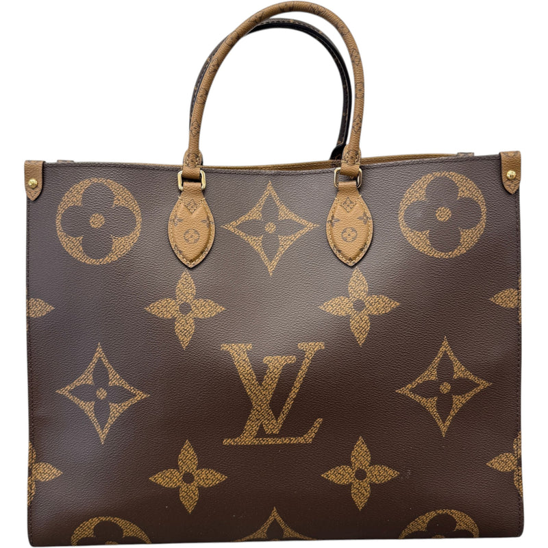 Women's Reverse Monogram OnTheGo GM Handbag Brown