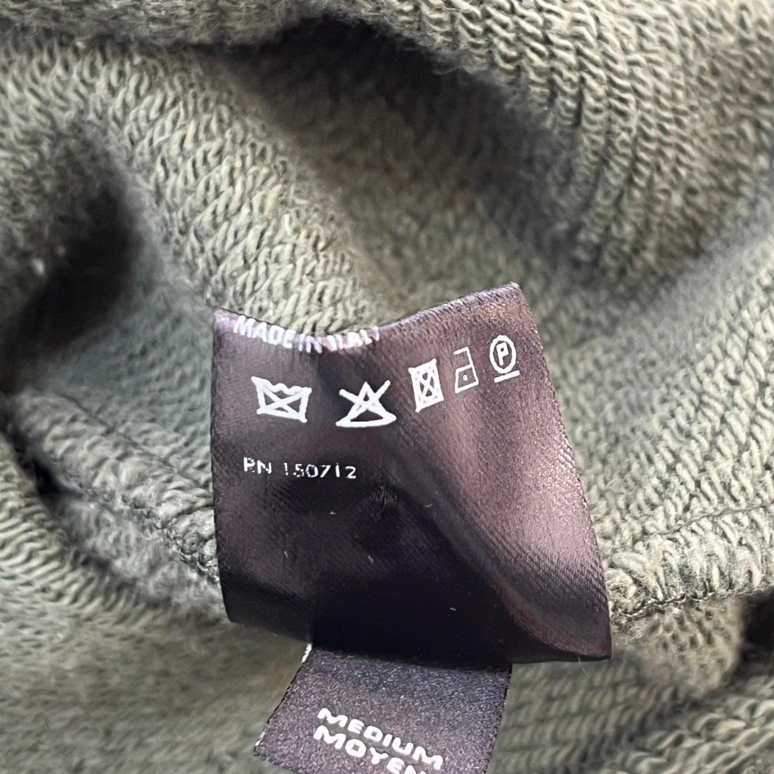 Men's Camo Logo Print Hoodie Khaki Size M - Photo 6