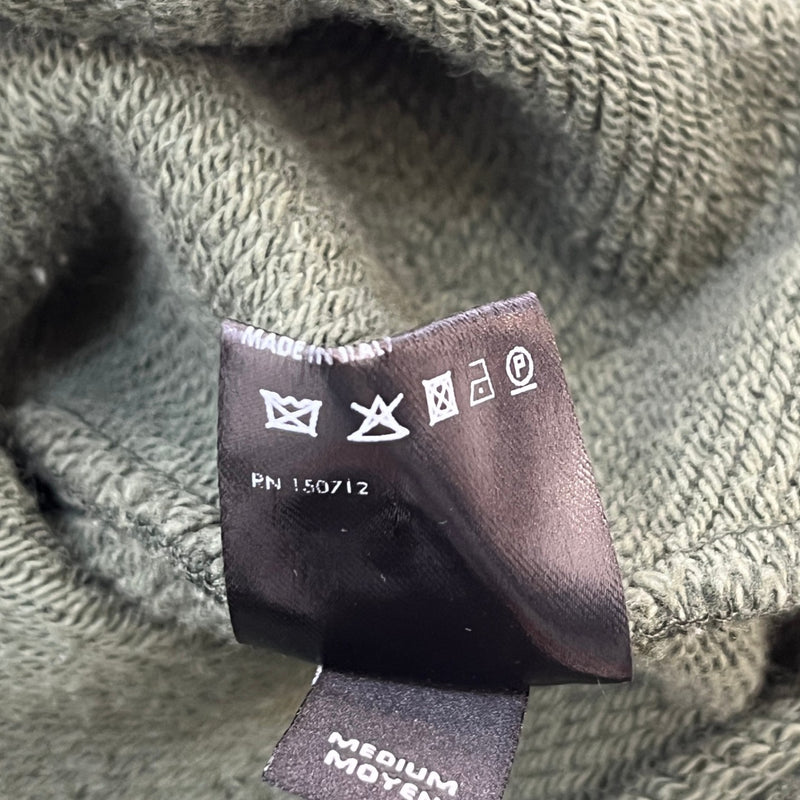 Men's Camo Logo Print Hoodie Khaki Size M