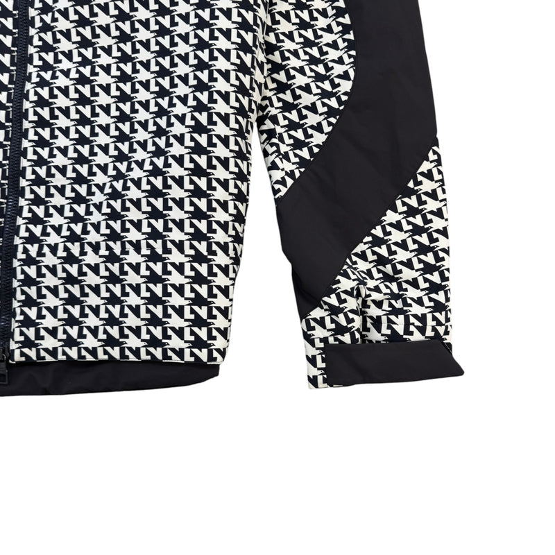 Men's LV Doves Houndstooth Down Jacket Black Size XL