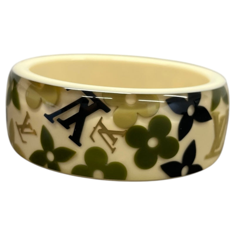 Women's Monogram Inclusion Bangle Bracelet Cream