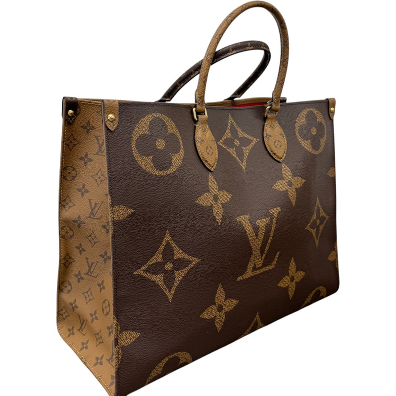Women's Reverse Monogram OnTheGo GM Handbag Brown