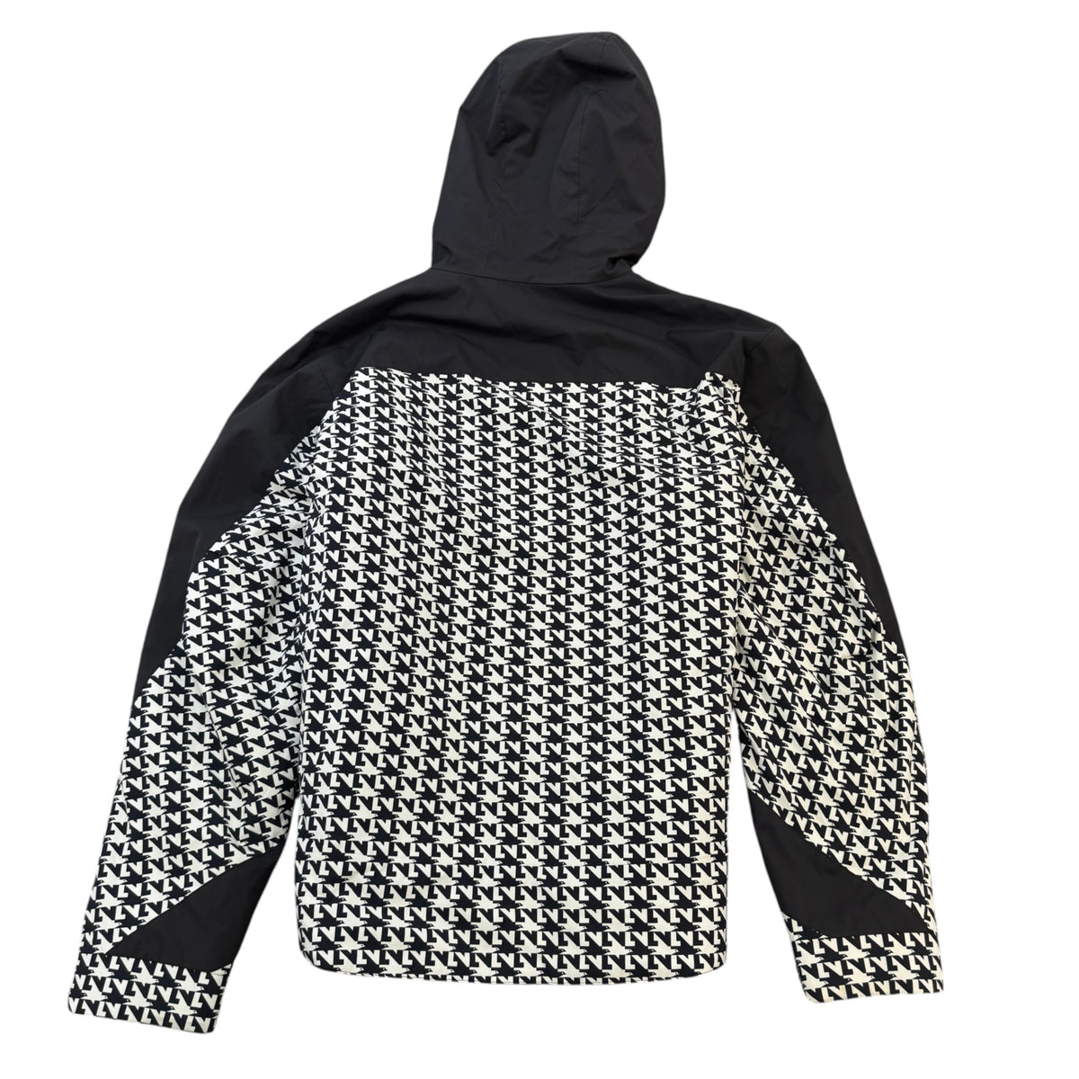Men's LV Doves Houndstooth Down Jacket Black Size XL - Photo 2