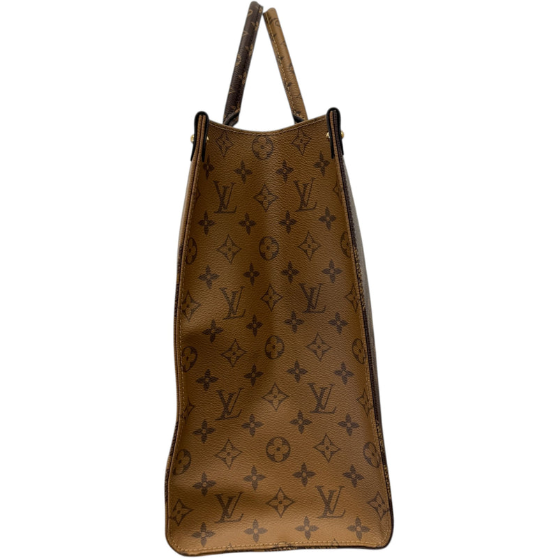 Women's Reverse Monogram OnTheGo GM Handbag Brown