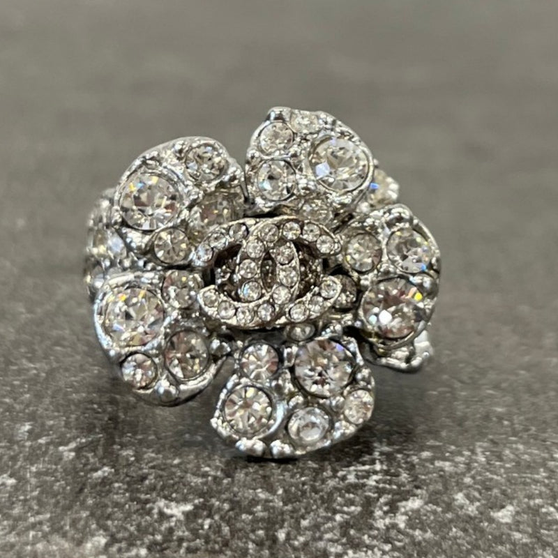 Women's Camélia Ring Silver Size L