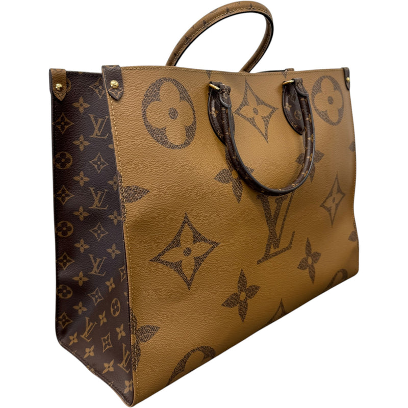 Women's Reverse Monogram OnTheGo GM Handbag Brown