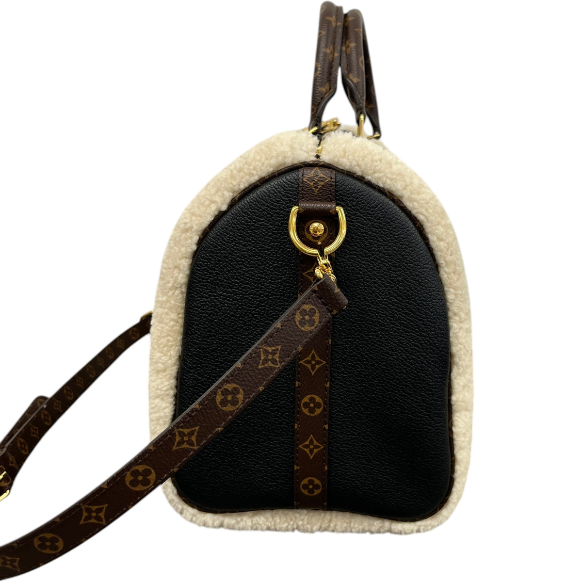 Women's Monogram Teddy Speedy Bandoulière 30 Crossbody Bag Black - Photo 6