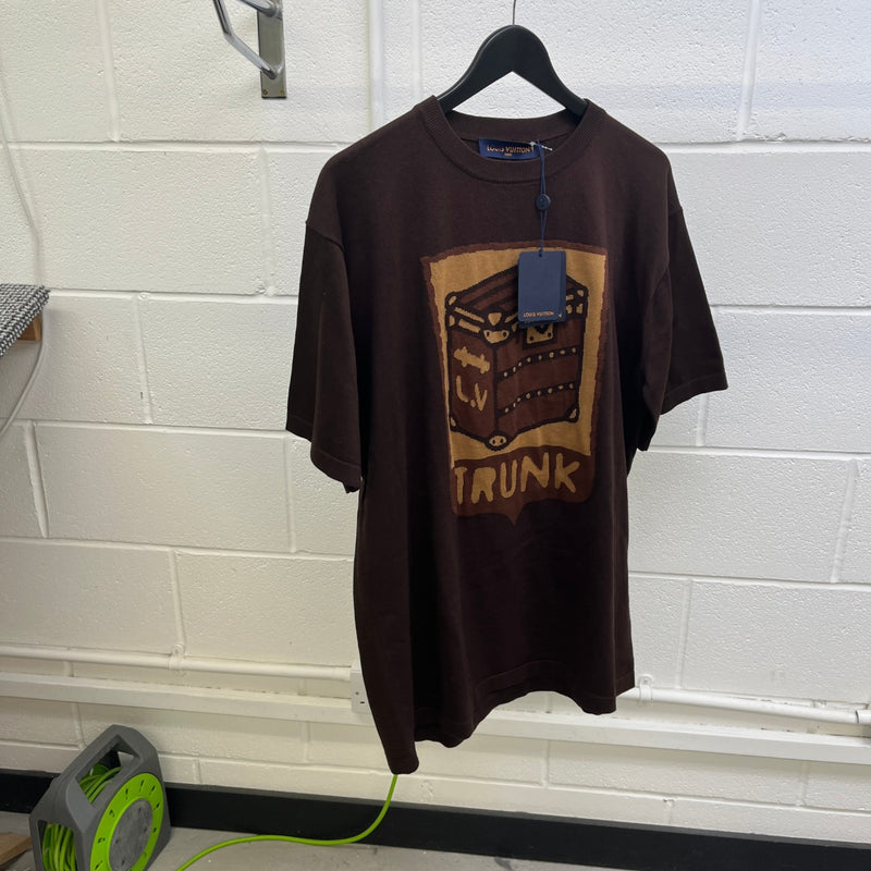 Men's Trunk Print T-Shirt Brown Size XXL