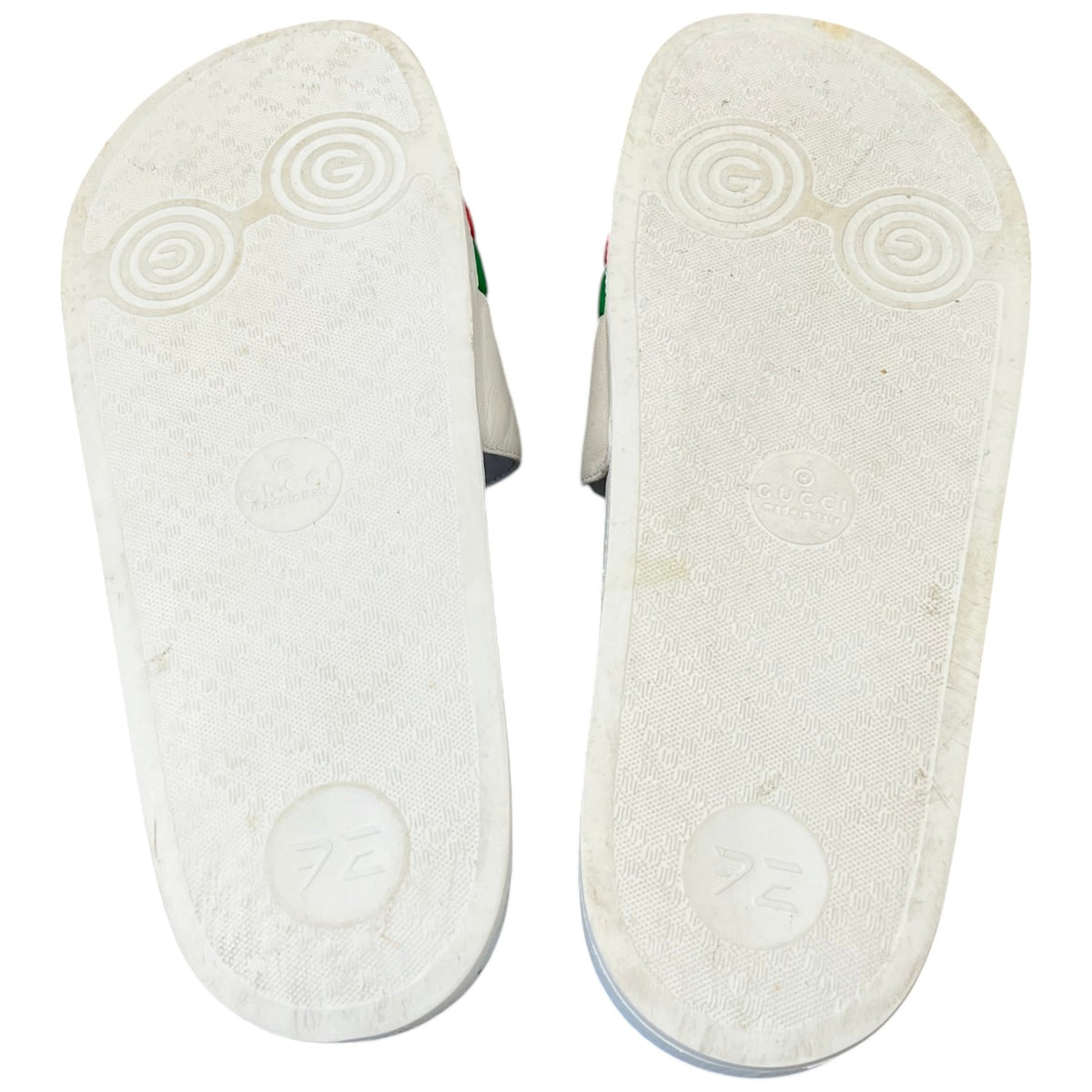 Men's Logo Print Slides White Size UK 6 / EU 40 - Photo 10