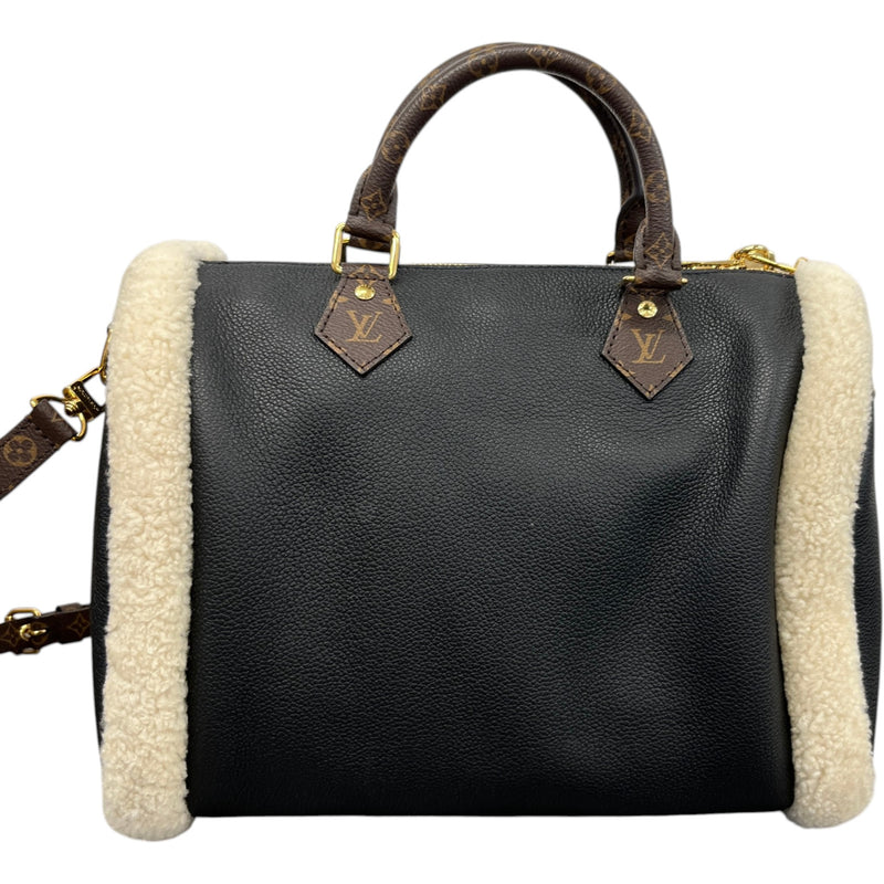Women's Monogram Teddy Speedy Bandoulière 30 Crossbody Bag Black