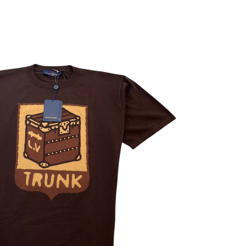 Men's Trunk Print T-Shirt Brown Size XXL